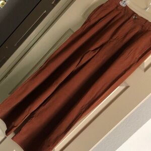 Sonoma Women's Wide Leg Pants - Rust Brown